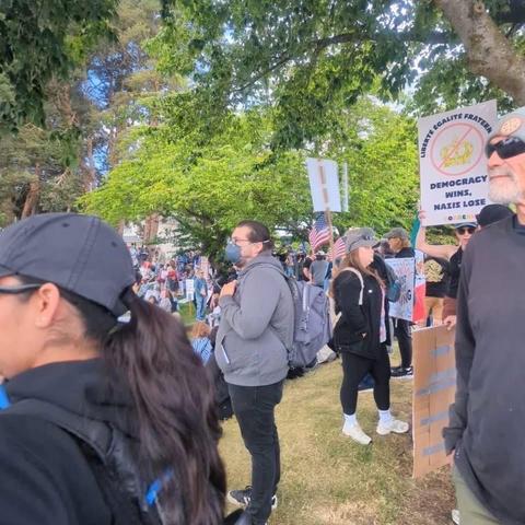 Crowd at People’s Park, Tacoma, WA. 